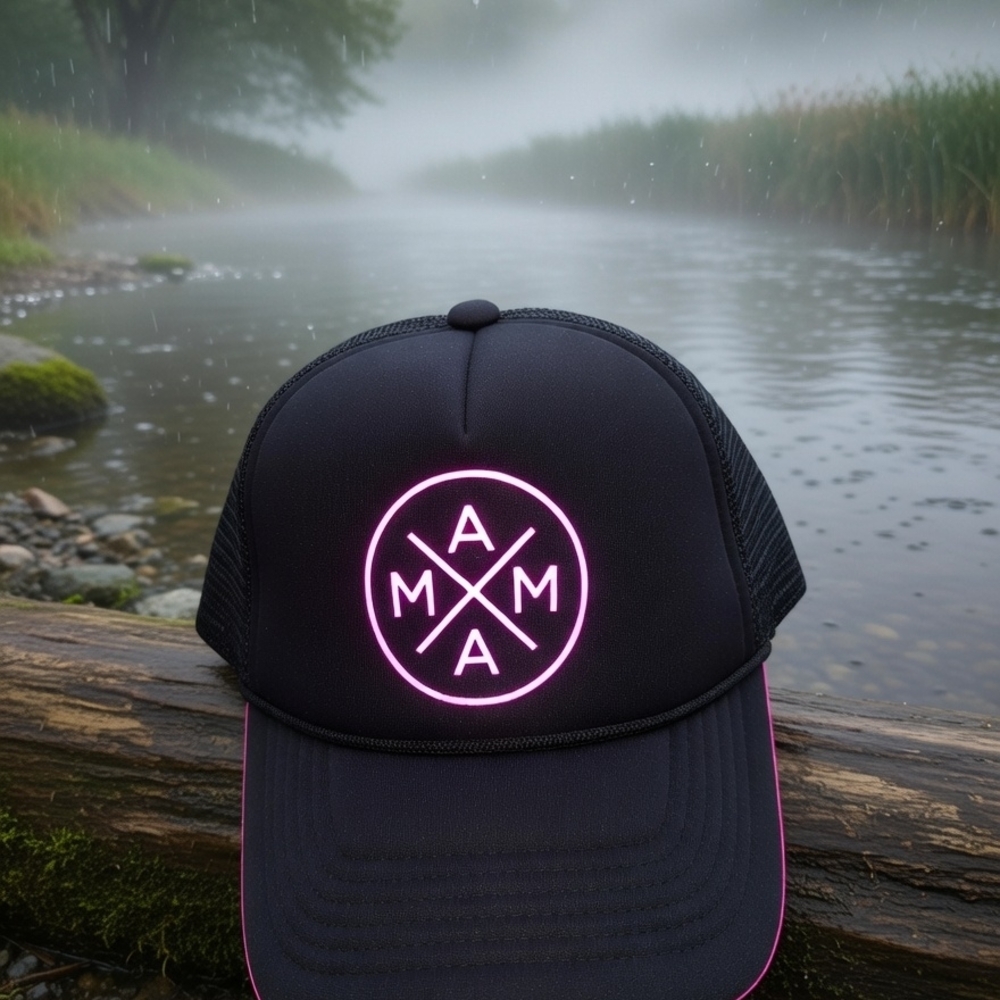 Black and Pink Trucker Hat